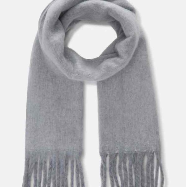 Шарф Primark осінь/зима з китицями широкий ворсистий сірий