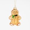 Ялинкова прикраса "Імбирний пряник" 10 см (скло)