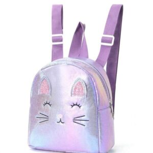 Рюкзак дитячий "Котик" блискучий фіолетовий