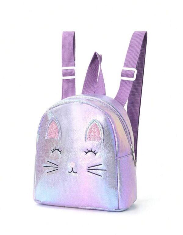 Рюкзак дитячий "Котик" блискучий фіолетовий