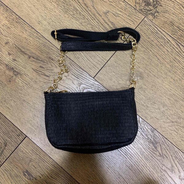 Сумочка плетена з соломи на ланцюжку Primark чорна