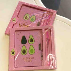 Блокнот з ручкою та замочком у подарунковій коробці "Авокадо", 50 аркушів