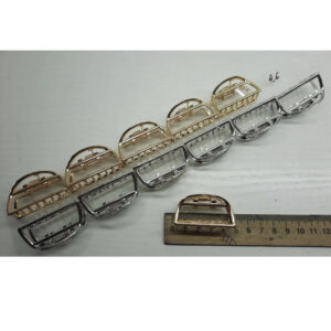 0337b8bb-46f0-4353-859d-de1a1f65ee00.jpg Заколка/краб для волосся металева прямокутна срібна/золота 5 см