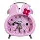 Годинник-Будильник "Мишка" рожевий/білий