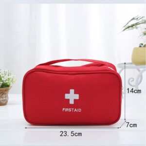 Аптечка портативна/ органайзер для медикаментів "First Aid" червона/сіра