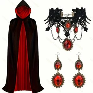 Костюм/ Плащ на Хелловін з аксесуарами (сережки/чокер)