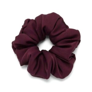 Гумка для волосся "Рюшечка" велика шовкова 11 см бордо