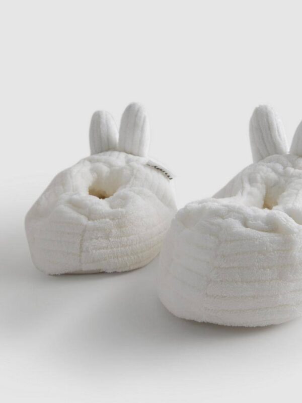 Тапочки-3D жіночі "Miffy" Primark плюшеві в рубчик білі