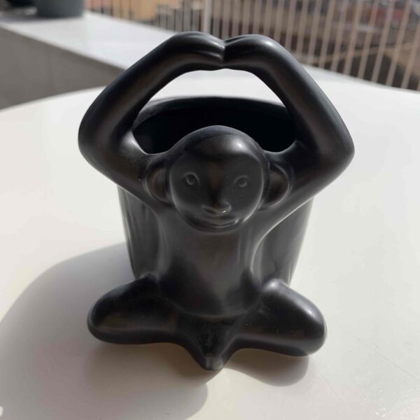 Органайзер керамічний для кісточок "Мавпочка" Primark чорний