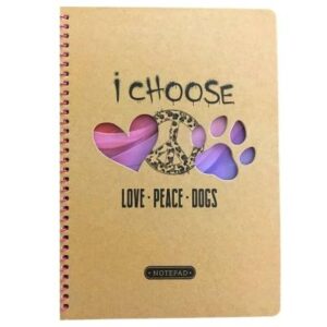 Блокнот А5 Bourgeois "I CHOOSE" крафт спіраль 80 арк. клітинка