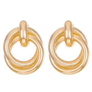 Сережки геометричні кільця золоті (10666)