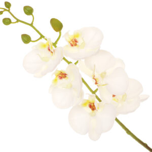 Штучна гілка "Орхідея" (латекс) 60 см біла