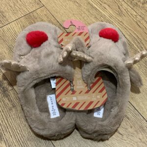 Тапочки-сабо 3D жіночі Primark "Олені" з еко-хутра