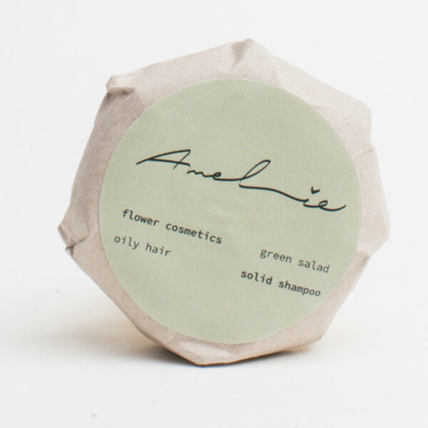 Твердий шампунь для жирного волосся "Green Salad" Ameli 50 г