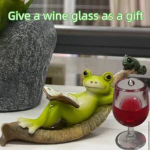 Статуетка "Жабка - на релаксі з вином" 14*5,5 см