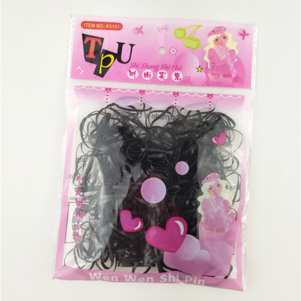 Гумки для волосся дитячі, еластичні, набір, чорні