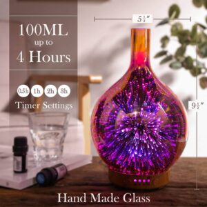 Зволожувач/ Аромадифузор / Нічник "Ваза-феєрверк" Star LED 7 кольорів