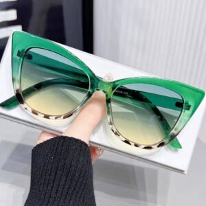 Окуляри жіночі сонцезахисні "Кошачі" заокруглені оправа з градієнтом (8515)