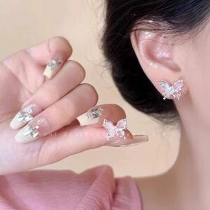 0b9da36a-7a2d-4cfd-adf4-9febfd87f5e3.jpg Сережки "Метелики" рожеві камінці срібні (10639)