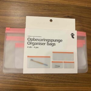 Органайзер для подорожей прозорий поліетиленовий на замку Zip 4 шт