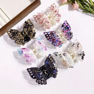 Заколка-краб для волосся "Метелик" пластиковий