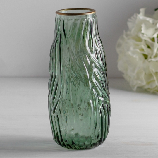 Ваза скляна "Alessia" 20 см світло-зелена