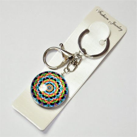Брелок скляний 3D "Мандала"