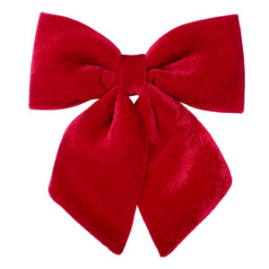Бант декоративний оксамитовий червоний 16 см