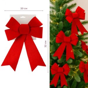 0ff4be02-a715-4e9c-b2bb-13abdf157b89-1.jpg Бант декоративний оксамитовий 32 см червоний