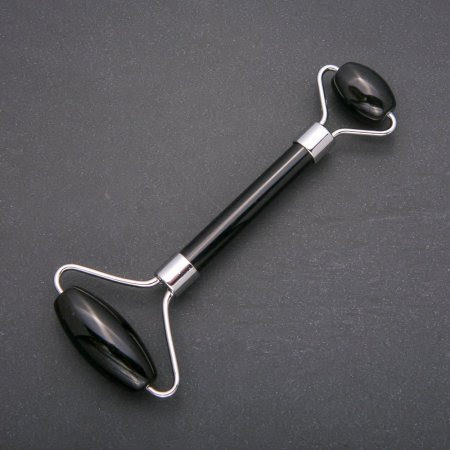 Масажер-ролик двосторонній Агат (натуральний) чорний