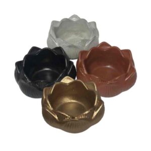 Підсвічник бетонний 5C "Лотос" мікс кольорів D 8 см