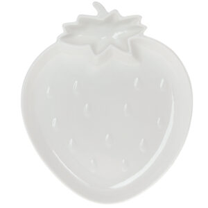 Блюдо порцелянове "Полуниця" білий 26 см