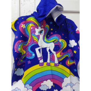 12914443-7226-4e11-9729-3fce81909247.jpg Рушник-Пончо "Єдиноріг" з мікрофібри (60х60 см) синій