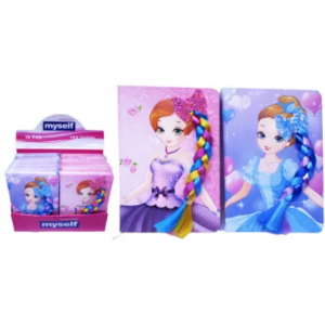 Блокнот А5 "Принцеса- об'ємна коса" 80арк