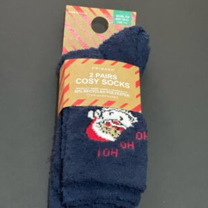 Шкарпетки домашні чоловічі м'які Slouch Cosy "HO HO HO" Primark зі стоперами