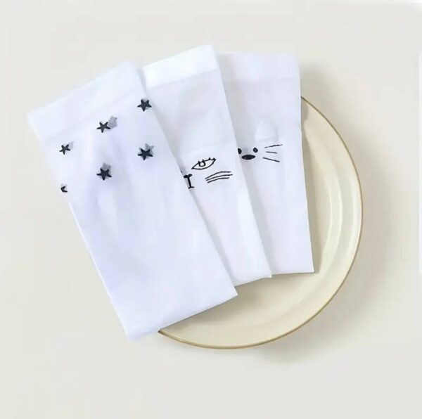 Шкарпетки/ Панчохи дитячі "Котики/ Зірочки" капронові білі