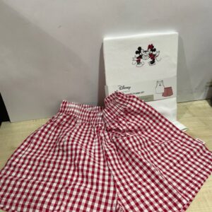 Піжама жіноча Primark "Міккі/Disney" (шорти/майка) котон біла з червоним