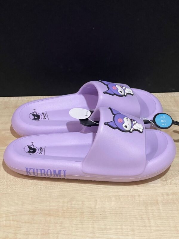 Шльопанці жіночі резинові Primark "Kuromi" товста підошва фіолетові