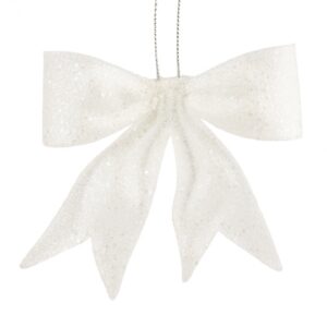 16cffe83-3a11-4522-8ebe-a3ff825c8769.jpg Бант декоративний 11 см блискучий білий