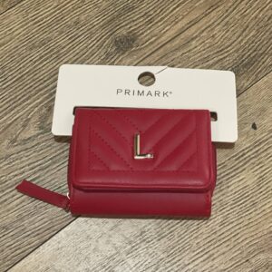 Гаманець компактний "Буква" Primark на закльопку стьобаний червоний