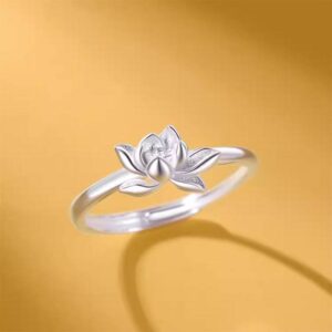 Каблучка жіноча "Лотос" срібна (10444)