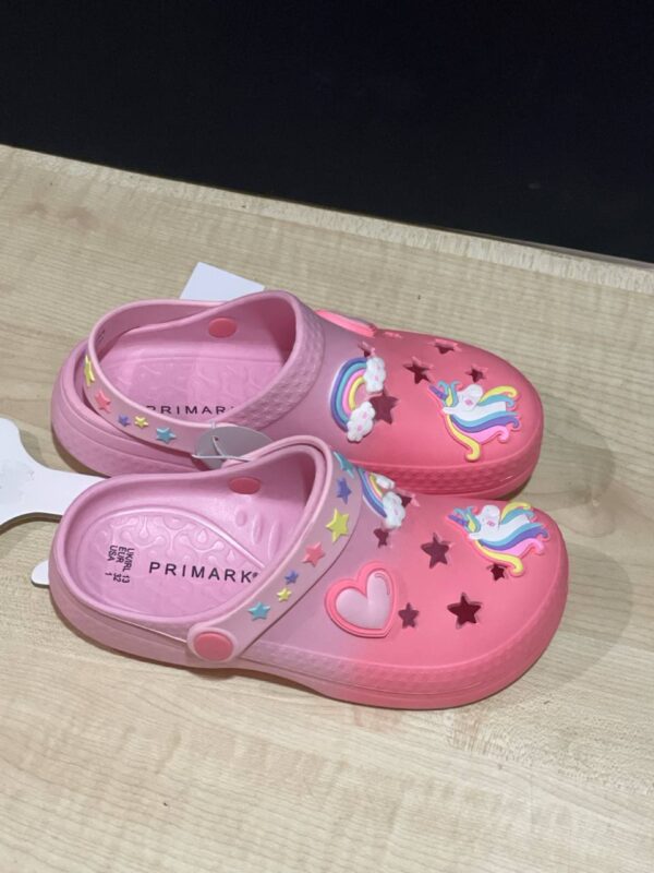 Шльопанці дитячі Primark типу crocs "Єдиноріг" рожеві
