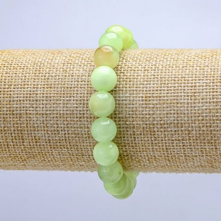 Браслет натур. Онікс зелений кулька 10 мм стрейч