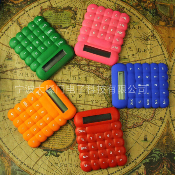 Калькулятор силіконовий маленький, зелений
