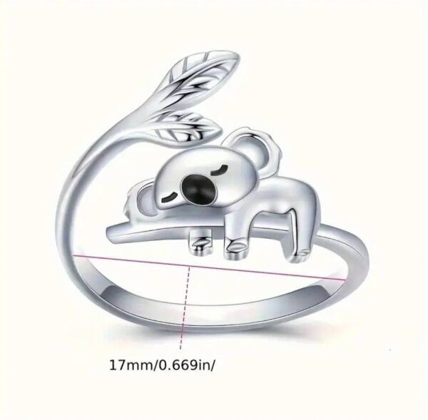 Каблучка жіноча "Коала" срібна (2761)