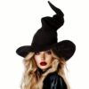 Капелюх відьми сатиновий чорний