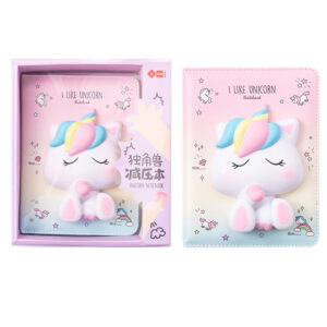 Блокнот з іграшкою сквіш, що знімається (127*175), єдиноріг