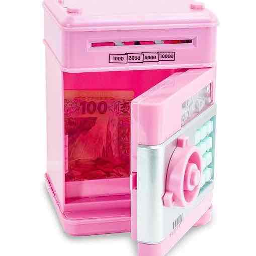Скарбничка-сейф «Number bank” з кодовим замком рожевий