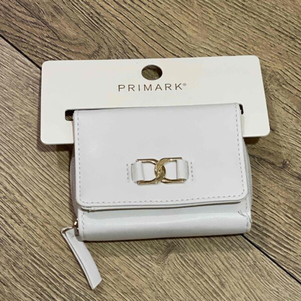 Гаманець Primark з золотистою деталлю білий