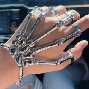 Слейв-браслет "Рука Скелета» срібний